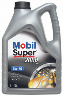 Полусинтетическое Масло моторное Mobil Super 2000 XE, 5w30, 5Л