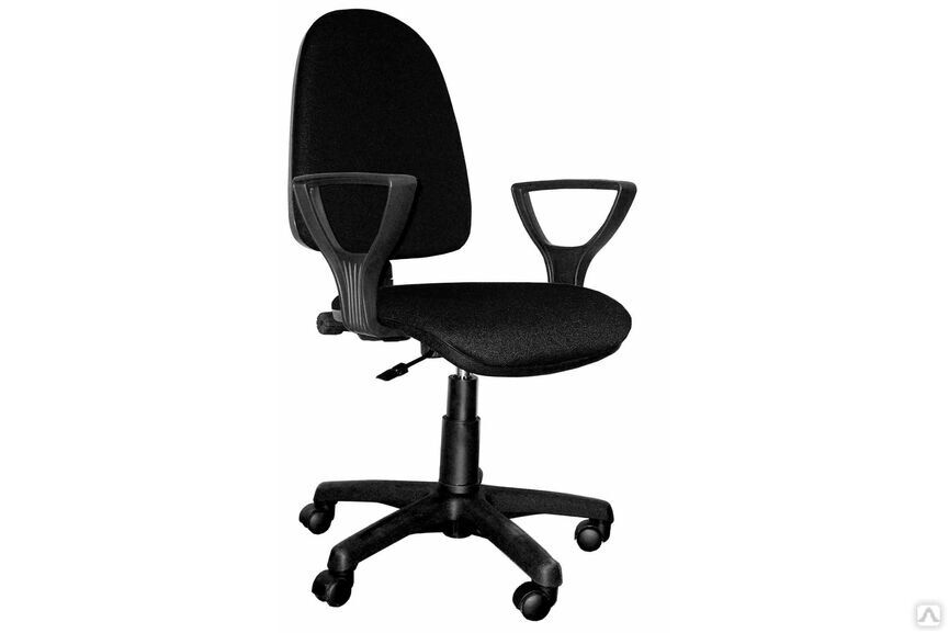 Кресло офисное ПРЕСТИЖ (ткань черная/серая).