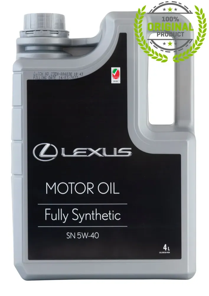 Масло моторное LEXUS Genuine Motor Oil SN 5W-40 (4 л)