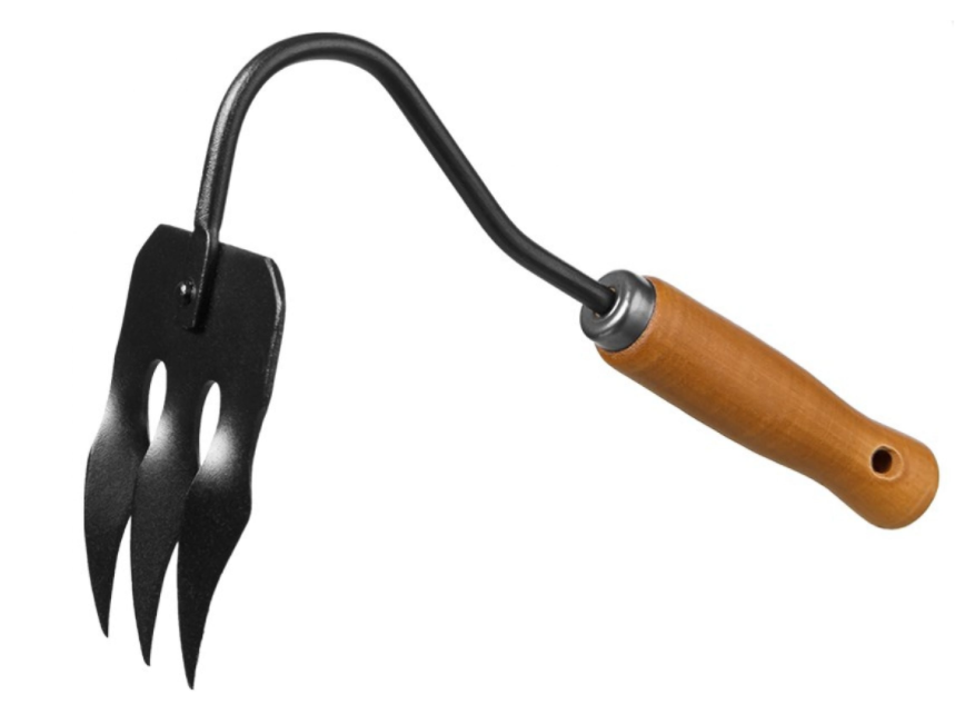 Грабли-рыхлитель GRINDA "PROLine" 3-хзубые с деревянной ручкой, 120х86х265мм