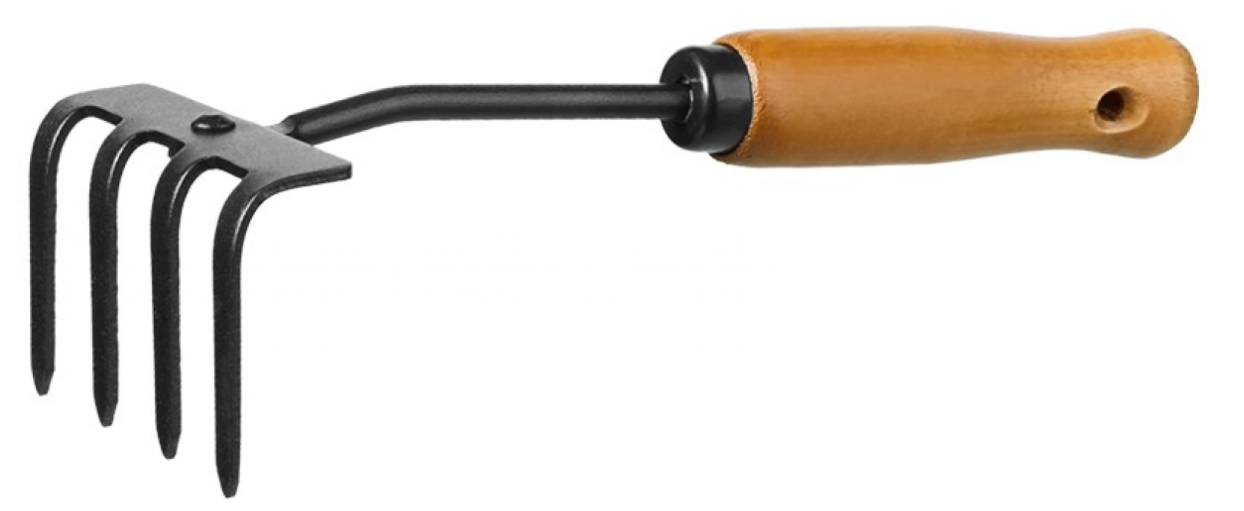 Грабли GRINDA "PROLine" 4-хзубые с деревянной ручкой, 64х100х270мм