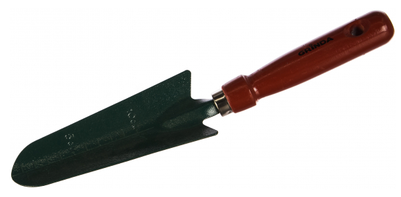 Совок GRINDA посадочный из углеродистой стали с деревянной ручкой, 290 мм