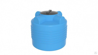 Емкость ЭВЛ 300 литров, крышка 350 мм, отвод (цвет голубой) 