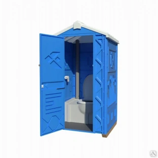 Мобильная туалетная кабина "Стандарт Плюс" в разборе синяя 1200х550х2000 мм #1