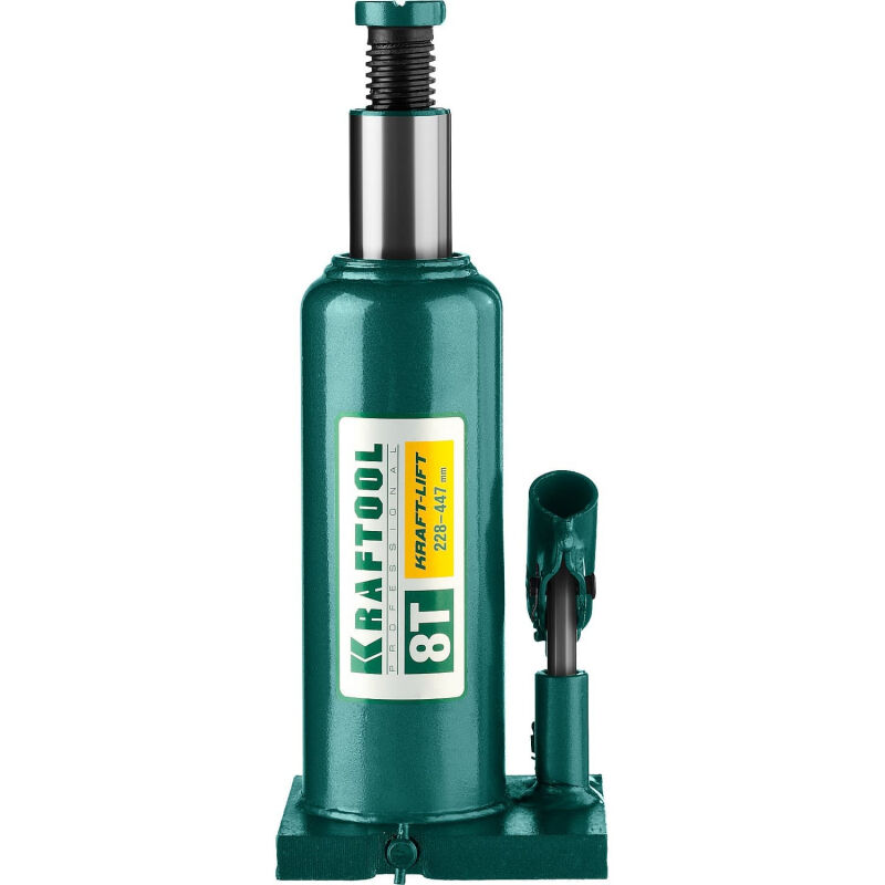 Домкрат KRAFTOOL гидравлический бутылочный "Kraft-Lift", сварной, 8т, 228-447мм