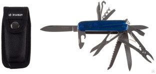 Нож ЗУБР "ЭКСПЕРТ" складной многофункциональный, пластиковая рукоятка, "16 в 1" 