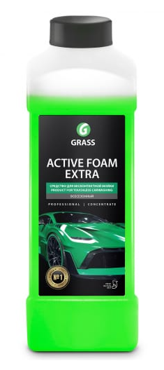 Автошампунь GRASS Active Foarn Extra суперпена для бесконтактной мойки (1 кг) 1л 2
