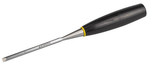 Стамеска STAYER "ЕВРО" плоская с пластмассовой ручкой, 6мм