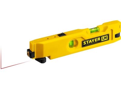 Уровень лазерный STAYER LM 20м, точность лазера +/-0,5 мм/м, точность колбы +/-1,5 мм/м