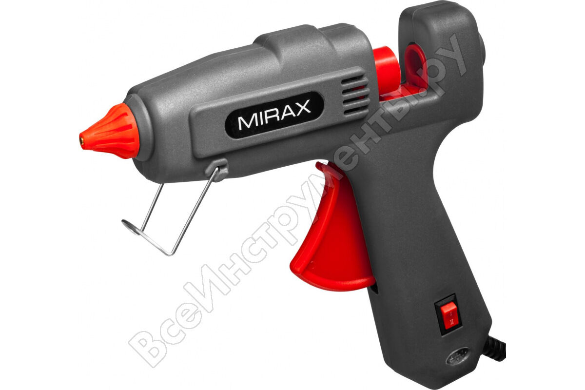 Пистолет клеевой MIRAX (термоклеящий) электрический, 200Вт/350Вт, 220В, 11мм