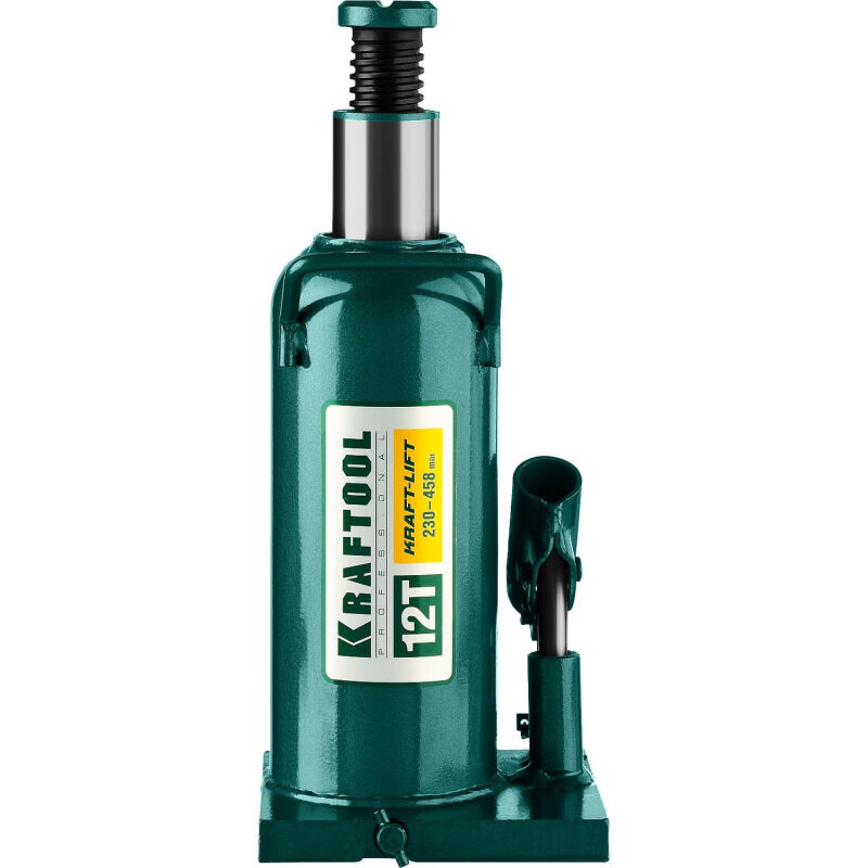 Домкрат KRAFTOOL гидравлический бутылочный "Kraft-Lift", 12т, 230-460мм