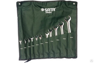 Набор комбинированных ключей SATA CR-V 11пр 8-24мм на полотне 