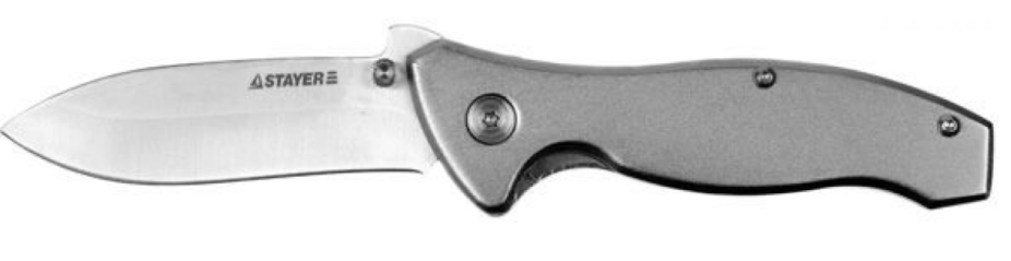 Нож STAYER "PROFI" складной с металической рукояткой, средний