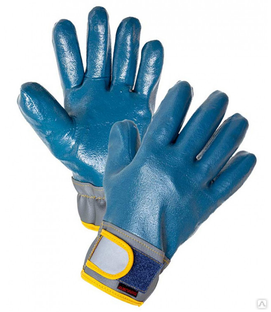 Перчатки Вибростат-03 для защиты от вибрации и механич. воздействий с нитриловым покрытием, р-р. 9 #1
