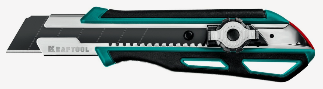 Нож KRAFTOOL с двойным фиксатором GRAND-25, сегм.лезвия 25мм