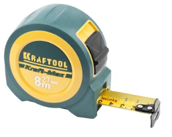Рулетка KRAFTOOL Kraft-Max 8м/27мм профессиональная со сверхшироким полотном