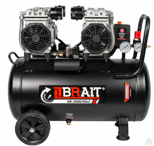 Компрессор BRAIT KB-2600/50X2 50 л, 2.6 кВт 