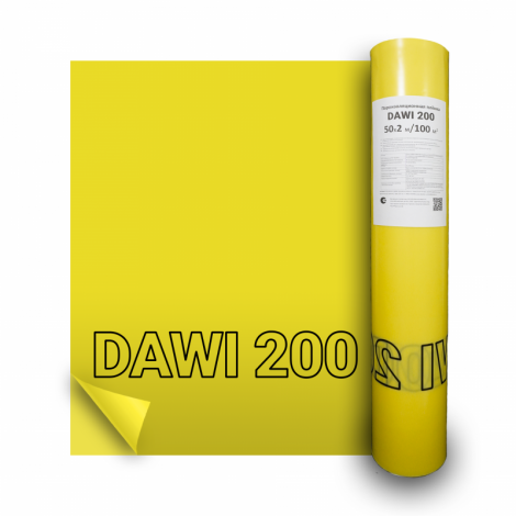 Пароизоляционная пленка DELTA-DAWI 200, однослойная пароизоляция, 2 х 50 м., рулон 100 м²
