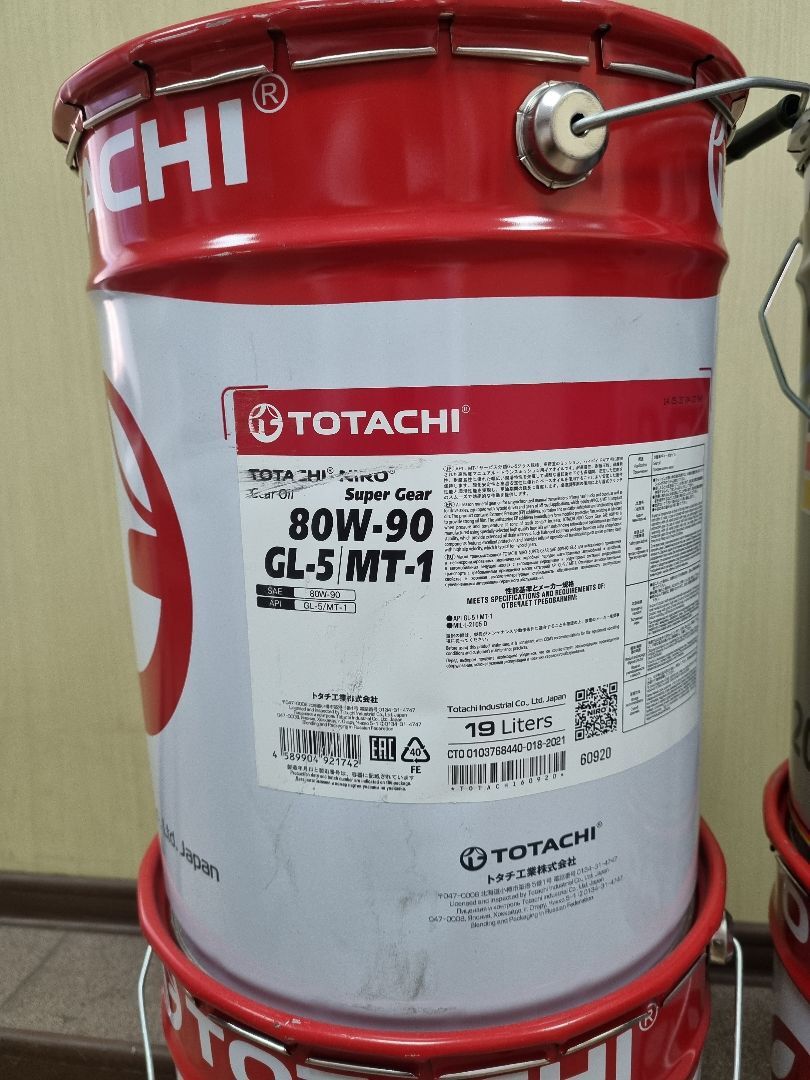 Масло трансмиссионное Totachi Niro Super Gear минерал GL-5/MT-1 80W-90 19 л