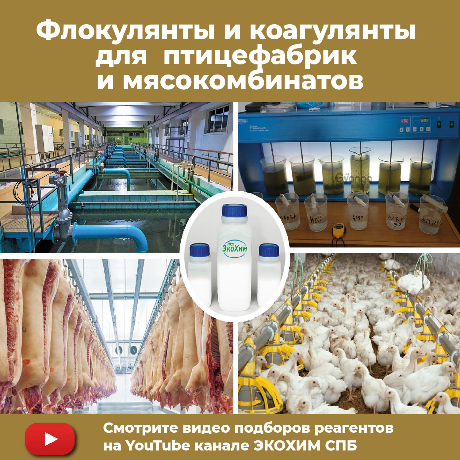 Флoкулянт для очистки сточных вод птицефабрик и мясокомбинатов, цена в  Санкт-Петербурге от компании ПКФ ЭКОХИМ