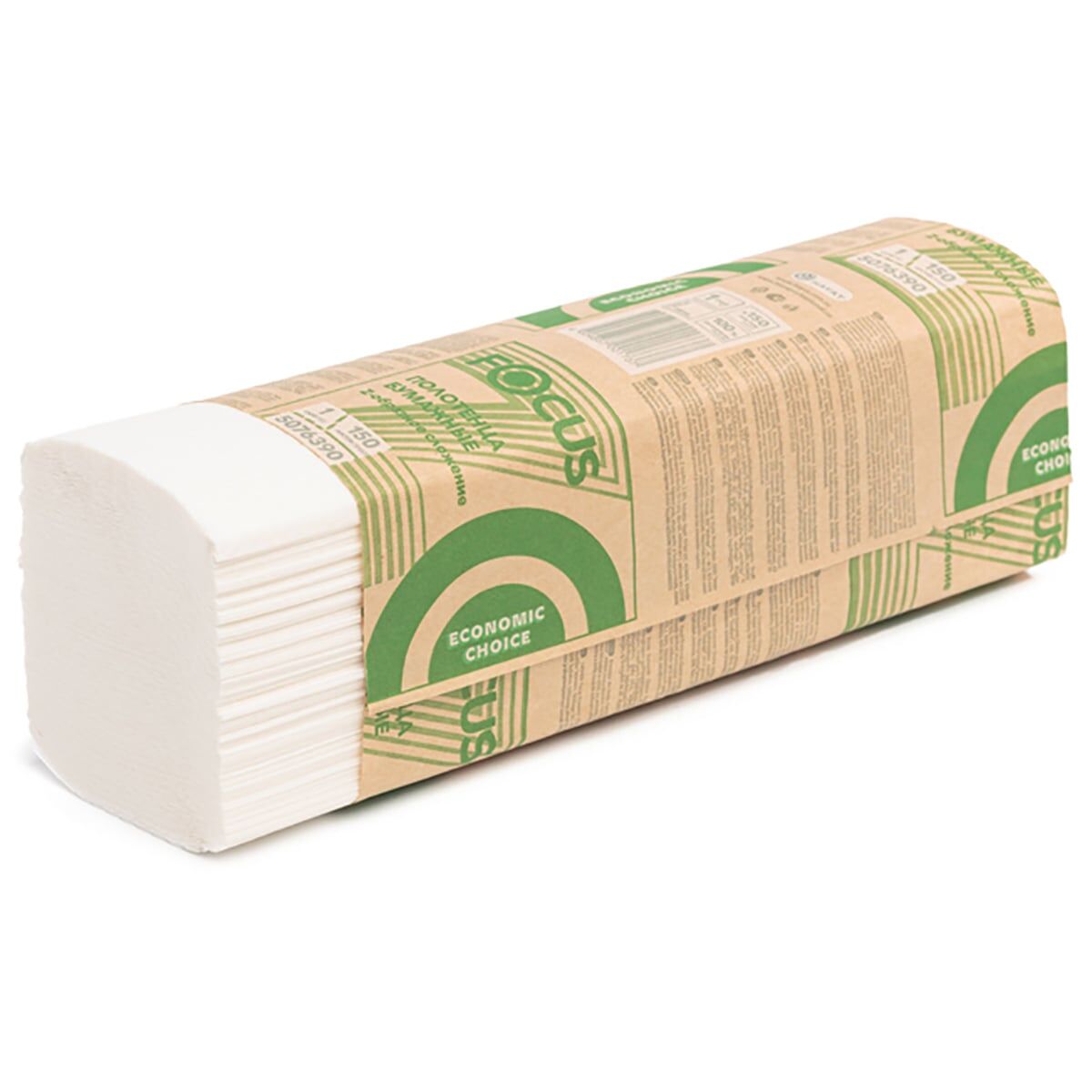 Бумажные полотенца Z - сложения 23*21см 1-слойные FOCUS уп/200 листов