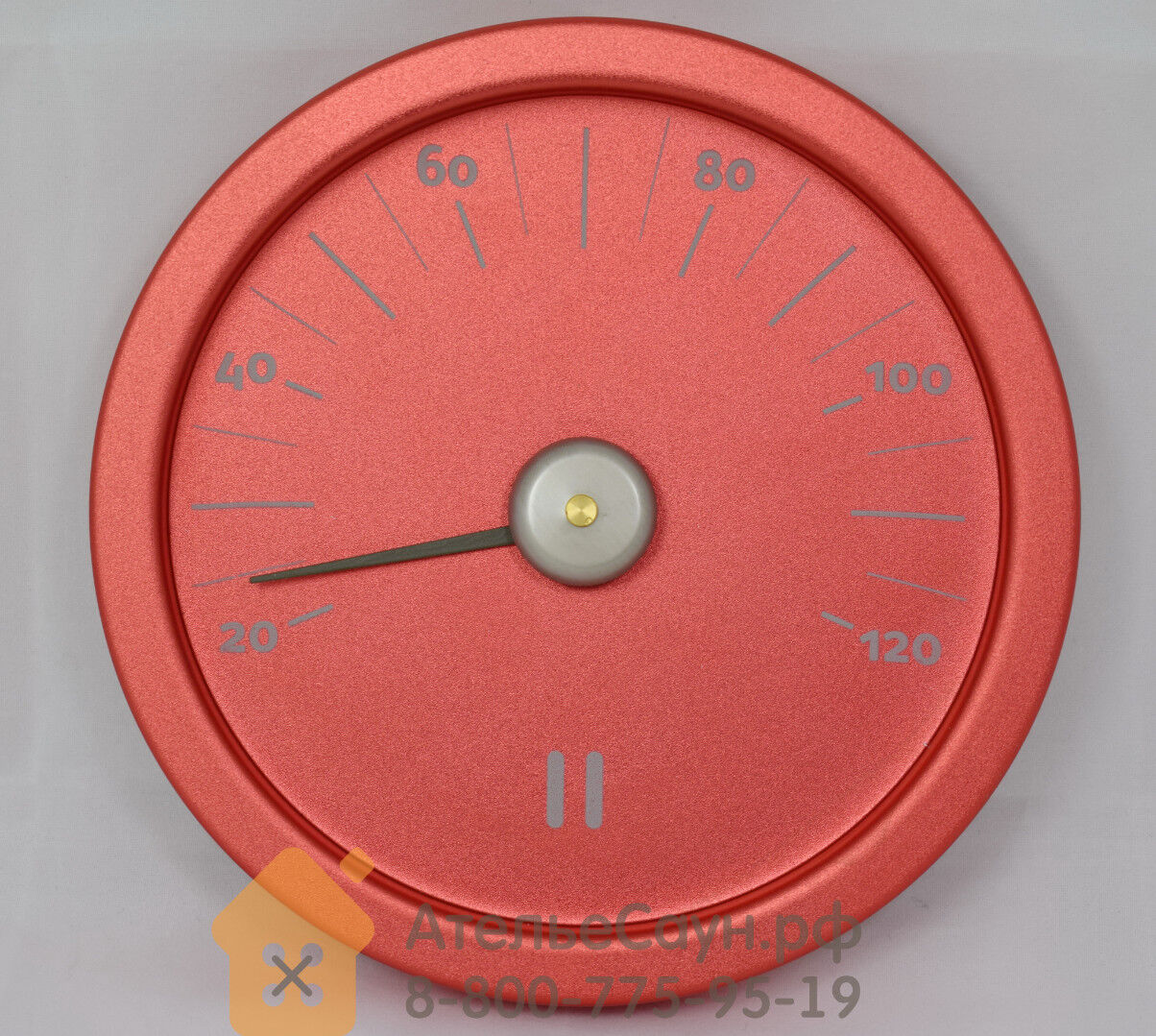 Термометр для сауны Tammer-Tukku Rento алюминиевый (огненно-красный, арт. 308204) 3