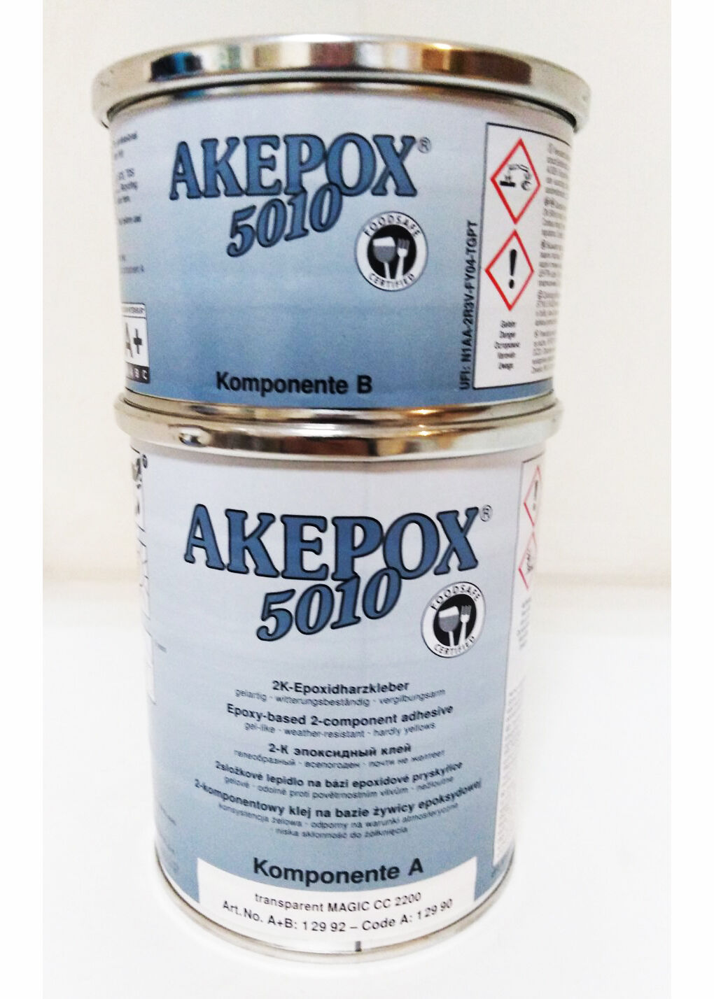 Клей эпоксидный Аkemi Akepox 5010 (Акепокс 5010) цвет молочно-прозрачный, желеобразный, 1 кг 2