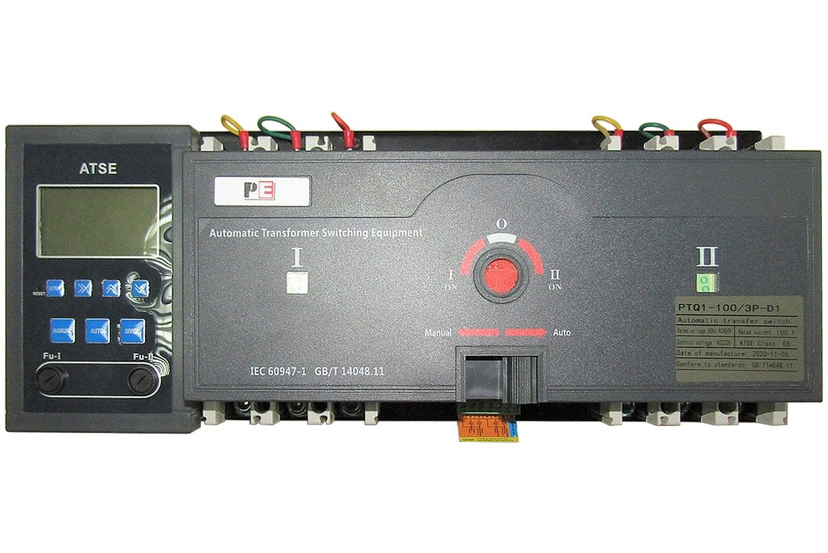 Реверсивный рубильник с логическим контроллером PTQ5-D1 3P 100A/Automatic Transfer Switch (with controller) 1