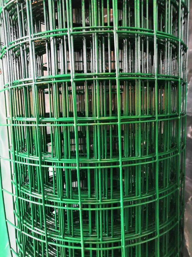 Сетка сварная 50*50*1,8 мм в ПВХ зеленая в рулоне 1500*15000 мм