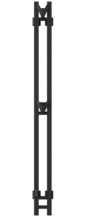Двин X plaza neo 140/10 el, чёрный матовый электрический полотенцесушитель вертикальная лесенка