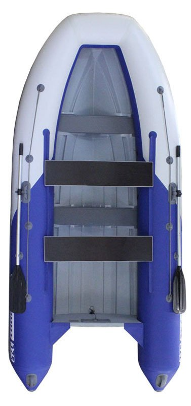 Лодка WinBoat 375RF Sprint серо-синий с комплектом накладок