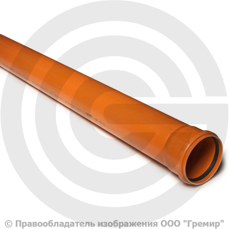 Труба НПВХ канализационная коричневая Дн 200х4,9 б/нап L=6м в/к SN4 Ostendorf KGEM