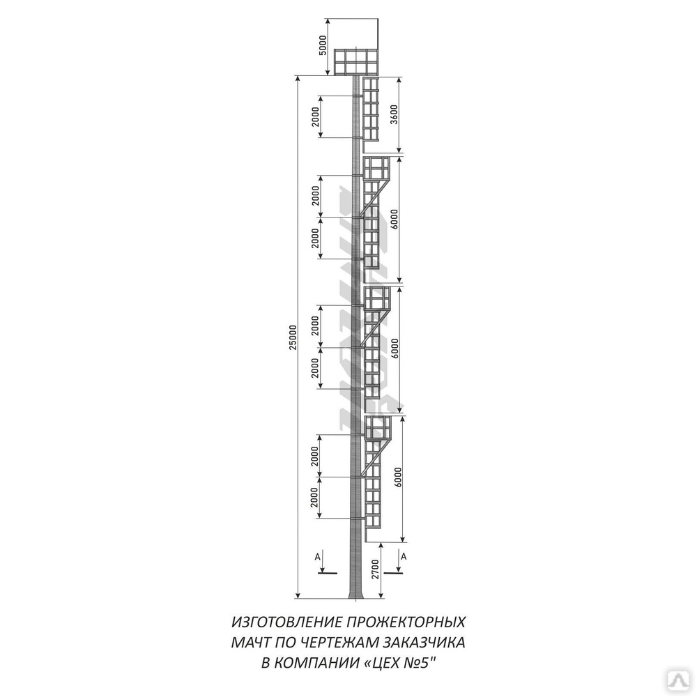 Пмс 24 прожекторная мачта чертеж