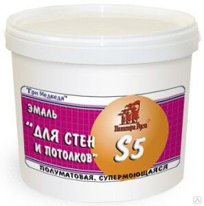 Эмаль для стен и потолков S5 Палитра Руси, 25 кг полуматовая купить за ...
