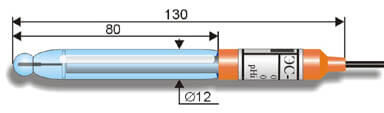 Промышленный стеклянный pH-электрод ЭС-10802/7 К 220.2