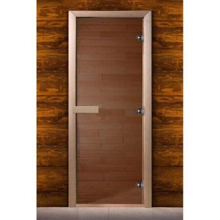 Дверь стеклянная бронза (ольха) 1700х700 (DoorWood) Сауны, бани, оборудование